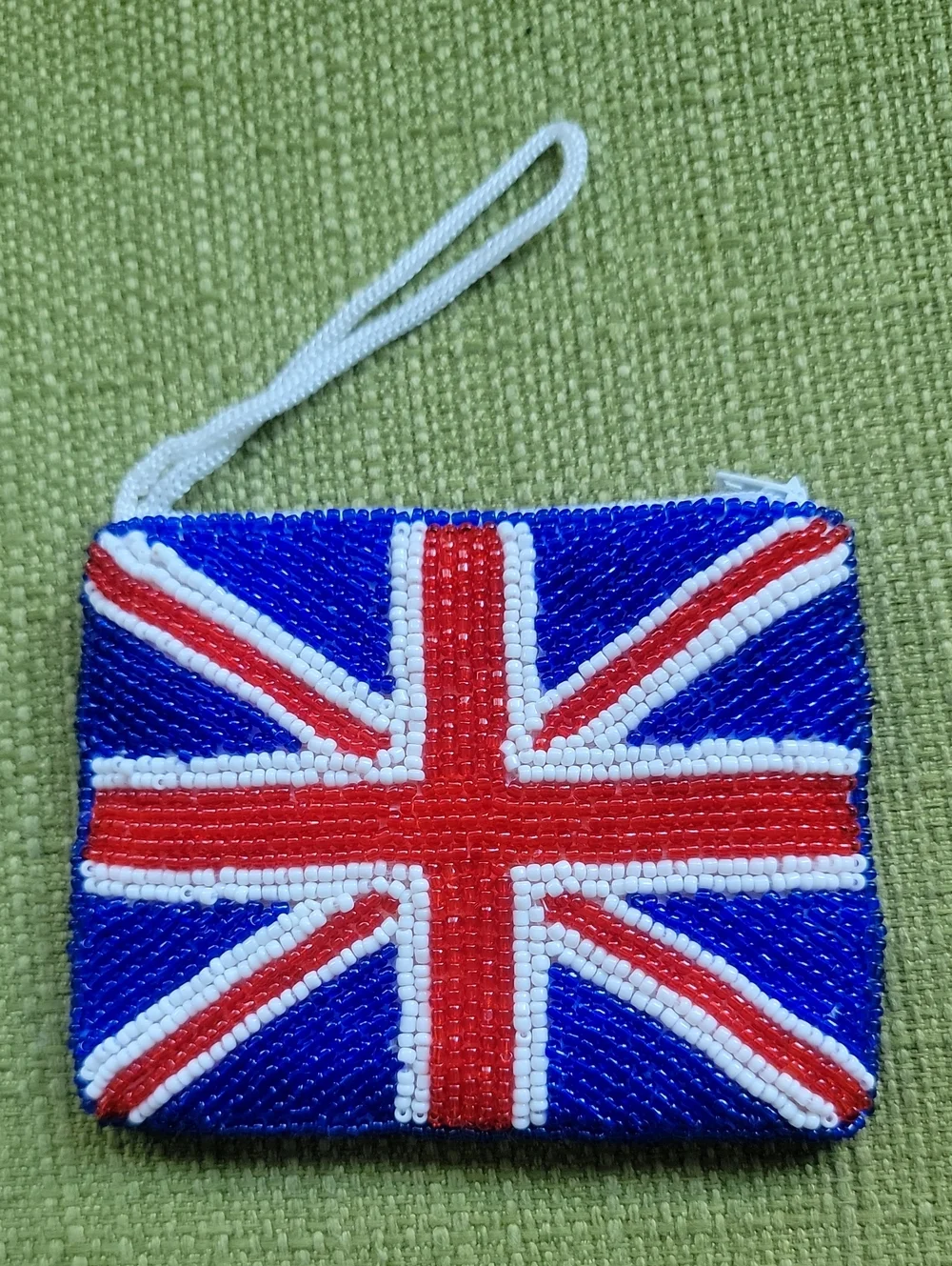 Stanley Beaded Union Jack Wristlet in Blue, Red & White